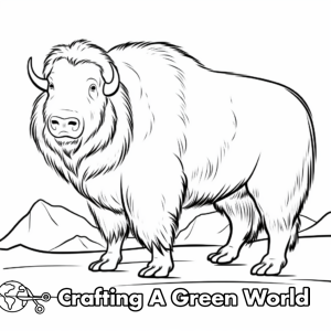 Musk Ox Coloring Pages - Free &amp; Printable!