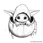 Mysterious The Child (Baby Yoda) Coloring Pages 3
