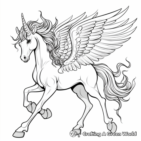 Hard Unicorn Coloring Pages - Free & Printable!