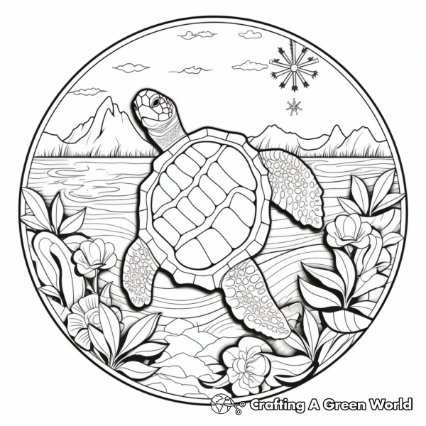Free Printable Turtle Mandala Coloring Page Free Printable Turtle Mandala Coloring Page