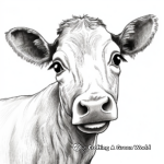 Normande Cow Portrait Coloring Pages 3