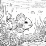 Ocean Life: Octopus and Its Habitat Coloring Pages 1