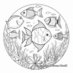 Ocean Life: Starfish Mandala Coloring Pages 1