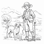 Picturesque Pastoral Shepherd Coloring Pages 1