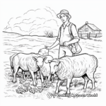 Picturesque Pastoral Shepherd Coloring Pages 2