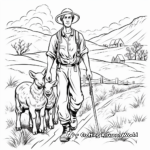 Picturesque Pastoral Shepherd Coloring Pages 3