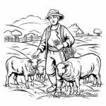 Picturesque Pastoral Shepherd Coloring Pages 4