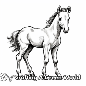 Baby Horse Coloring Pages - Free &amp; Printable!