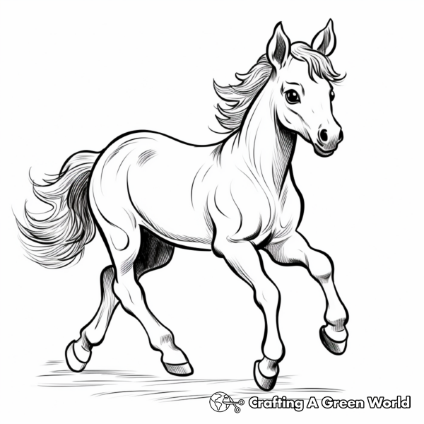 Baby Horse Coloring Pages - Free & Printable!