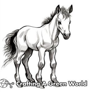 Baby Horse Coloring Pages - Free &amp; Printable!
