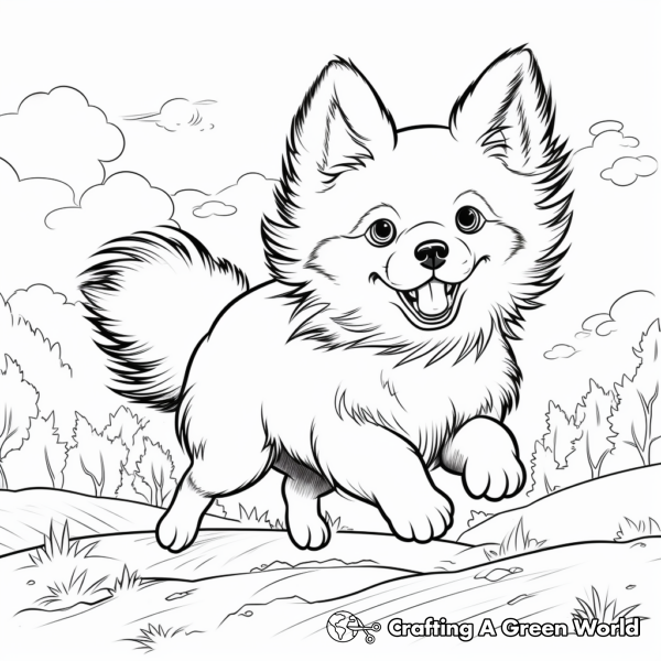 Pomeranian Coloring Pages - Free &amp; Printable!