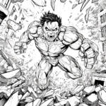 Potential Hulk Smash Scenes Coloring Sheets 2