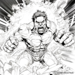 Potential Hulk Smash Scenes Coloring Sheets 3