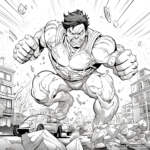 Potential Hulk Smash Scenes Coloring Sheets 4