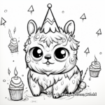 Pugicorn Birthday Party Coloring Pages 2