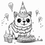 Pugicorn Birthday Party Coloring Pages 3