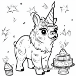 Pugicorn Birthday Party Coloring Pages 4