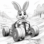 Racing Rabbit Coloring Pages 1