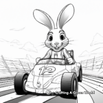Racing Rabbit Coloring Pages 2