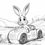 Racing Rabbit Coloring Pages 4