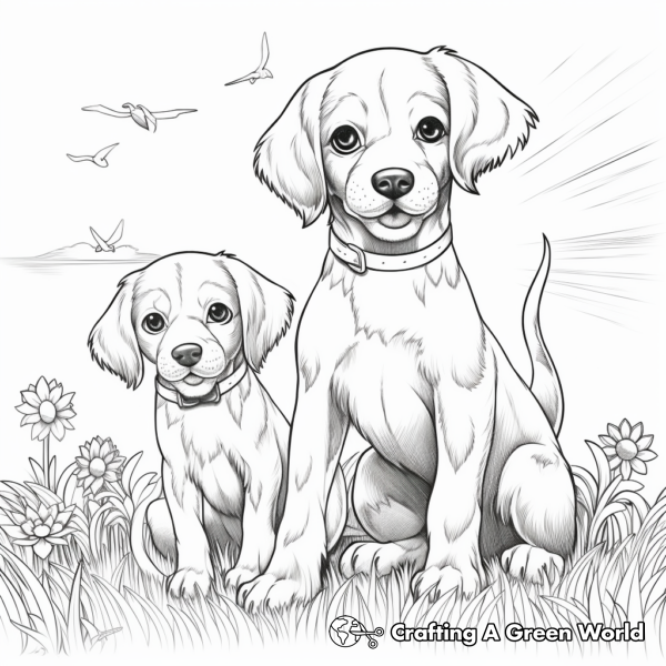 Rainbow Dog Coloring Pages - Free & Printable!