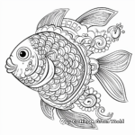Rainbow Fish Mandala Coloring Pages for Kids 1