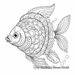 Rainbow Fish Mandala Coloring Pages for Kids 4