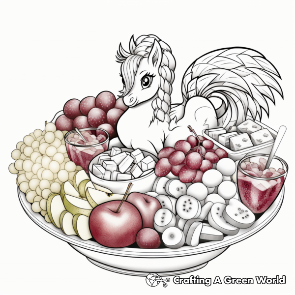 Unicorn Food Coloring Pages - Free &amp; Printable!