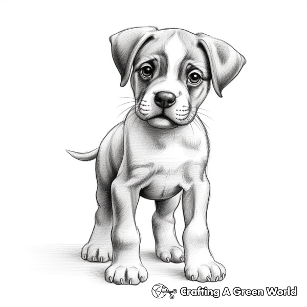 Realistic Puppy Coloring Pages - Free &amp; Printable!