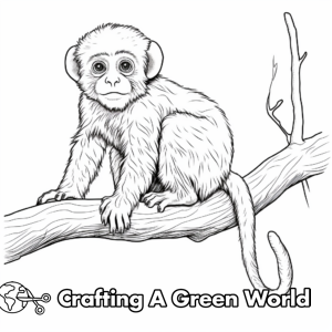 Realistic Monkey Coloring Pages - Free &amp; Printable!