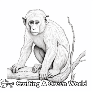 Realistic Monkey Coloring Pages - Free &amp; Printable!