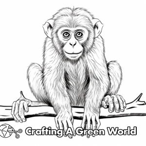 Realistic Monkey Coloring Pages - Free &amp; Printable!