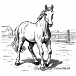 Realistic Farm Horse Coloring Pages 2