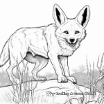 Realistic Jackal Hunting Scene Coloring Pages 1