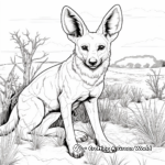 Realistic Jackal Hunting Scene Coloring Pages 2