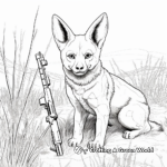 Realistic Jackal Hunting Scene Coloring Pages 3