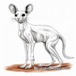 Realistic Kangaroo Rat Coloring Pages 2