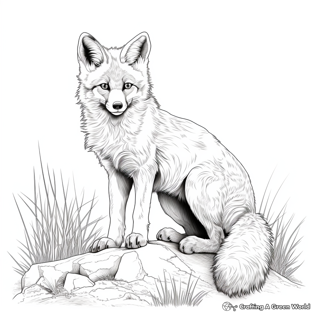 Realistic Printable Fox Coloring Pages Realistic Printable Fox Coloring Pages
