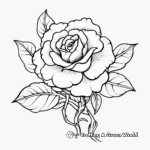Realistic Rose Coloring Pages 4