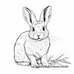 Realistic Wild Rabbit Coloring Pages 2