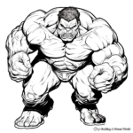 Red Hulk Action Coloring Pages 1