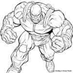 Red Hulk Action Coloring Pages 3