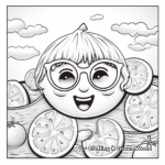 Refreshing Grapefruit Coloring Pages for Adults 2