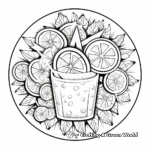 Refreshing Lemonade Summer Mandala Coloring Pages 2