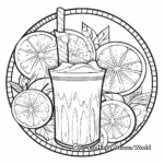 Refreshing Lemonade Summer Mandala Coloring Pages 4