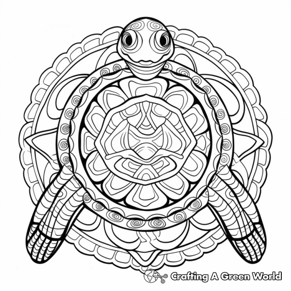 Turtle Mandala Coloring Pages - Free &amp; Printable!