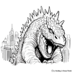 Retro Styled: Original Godzilla Movie Coloring Pages 3