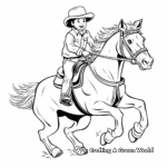 Rodeo Horse Coloring Pages: Horse in Action 2