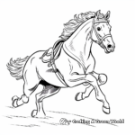 Rodeo Horse Coloring Pages: Horse in Action 3