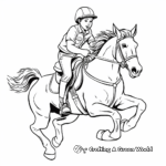 Rodeo Horse Coloring Pages: Horse in Action 4